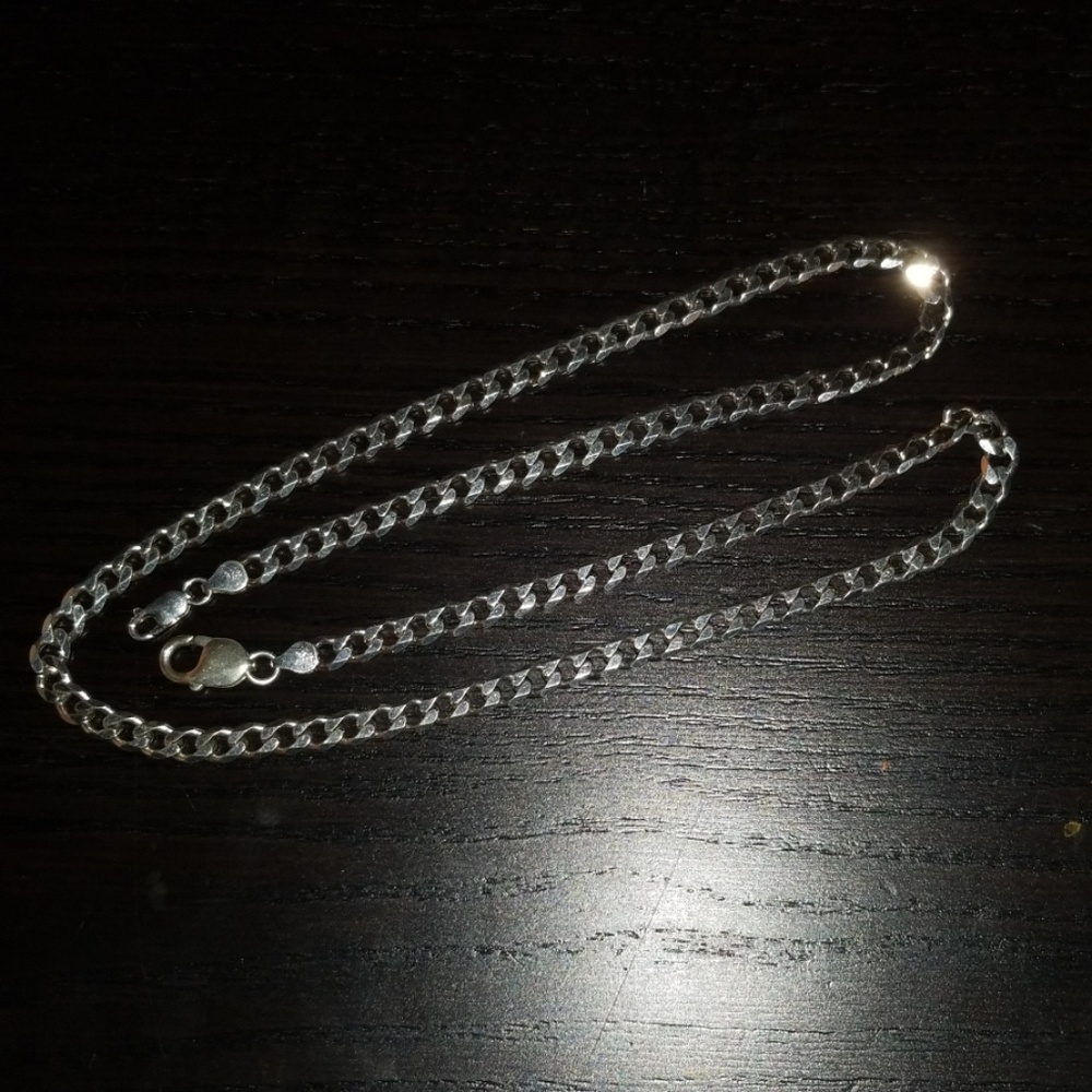 27" sterling silver necklace